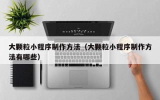 郴州大颗粒小程序制作方法（大颗粒小程序制作方法有哪些）